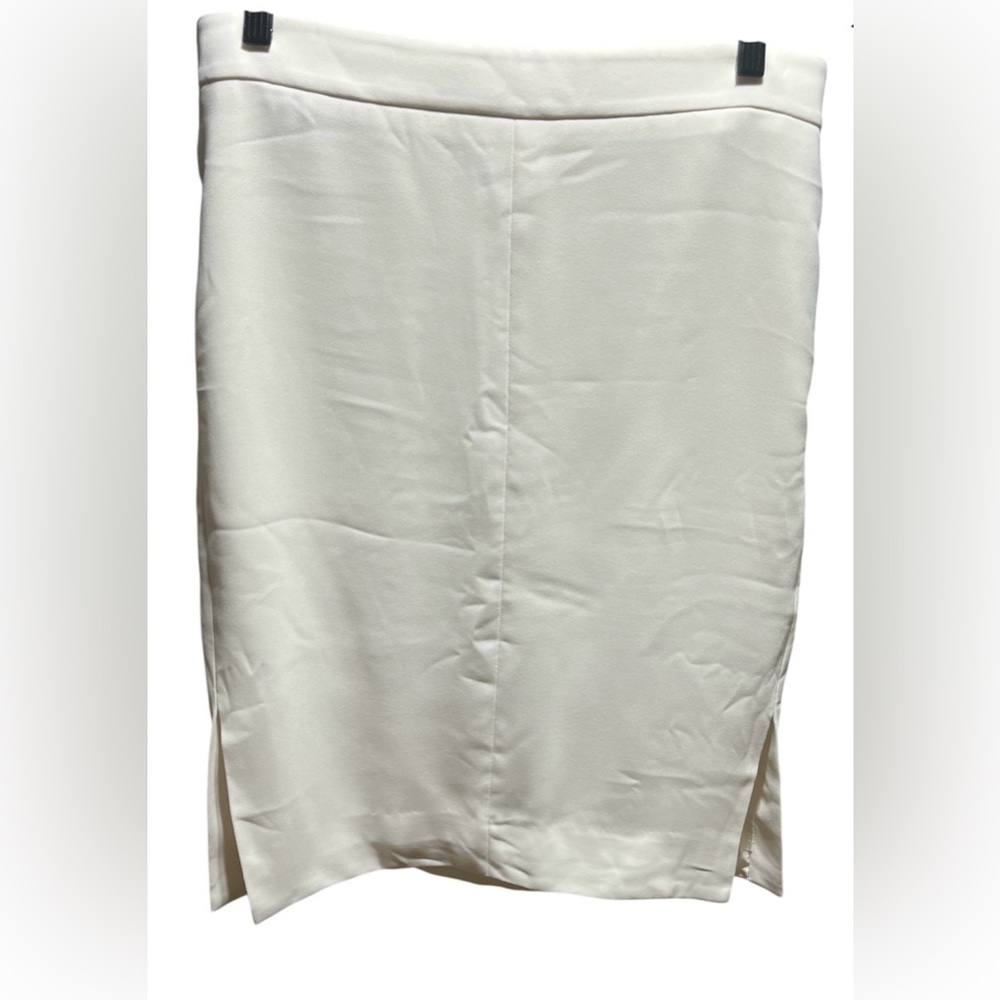 J. Crew Cream Midi Skirt